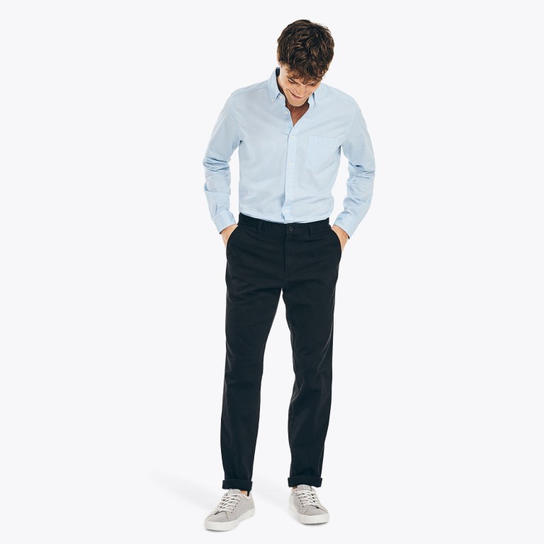 Nautica Klassieke Fit Twill Broek Heren Zwart | RfN3hpCo