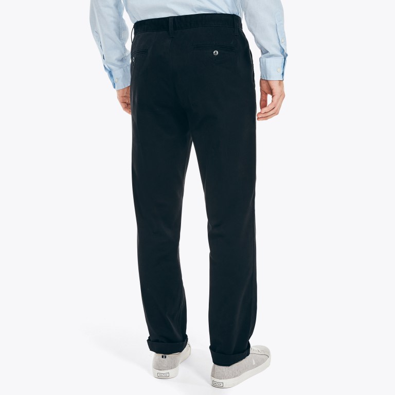 Nautica Klassieke Fit Twill Broek Heren Zwart | RfN3hpCo