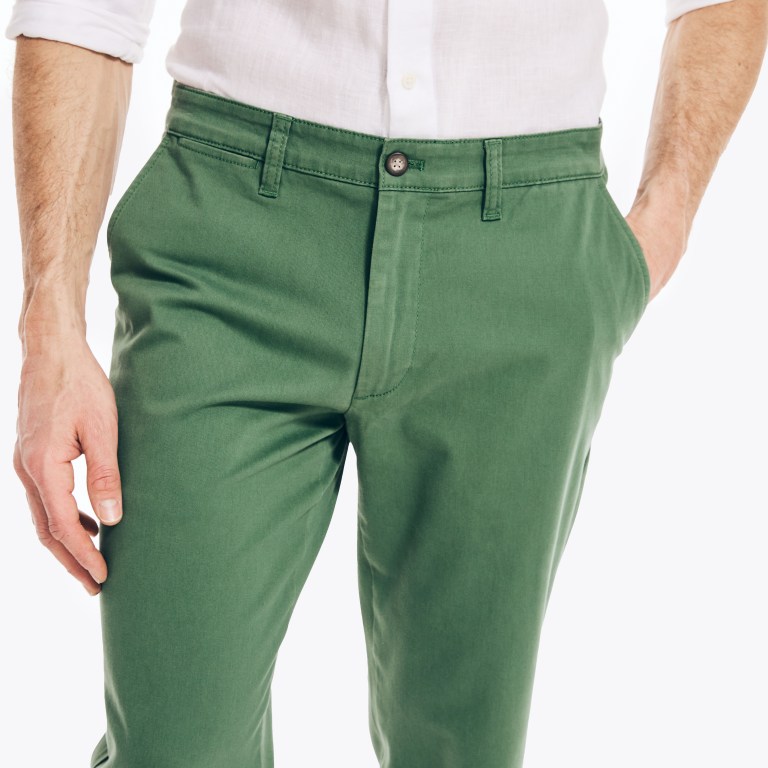 Nautica Klassieke Fit Twill Broek Heren Groen | UnfeJ4WZ