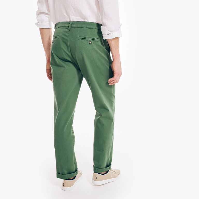 Nautica Klassieke Fit Twill Broek Heren Groen | UnfeJ4WZ