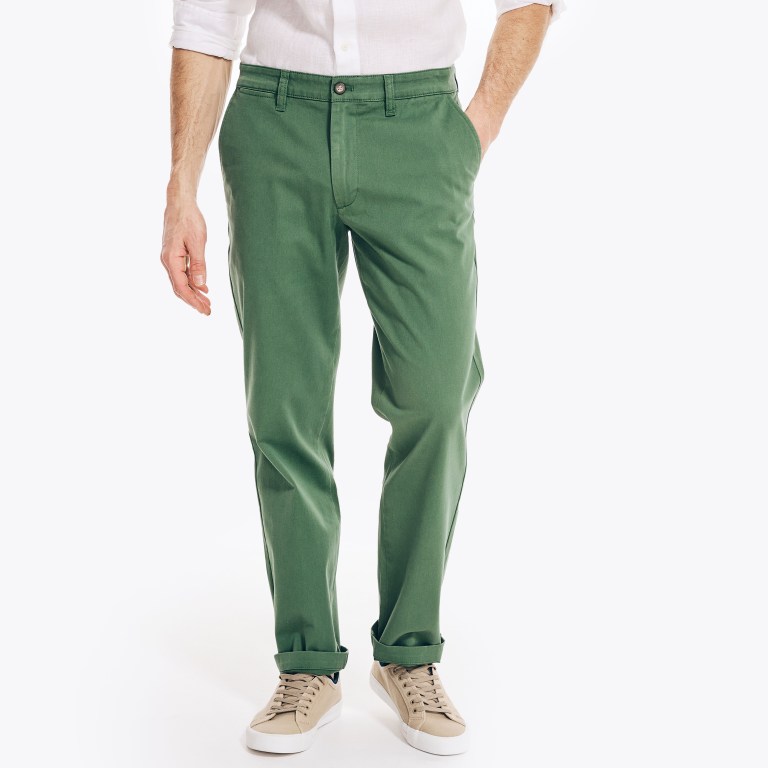 Nautica Klassieke Fit Twill Broek Heren Groen | UnfeJ4WZ