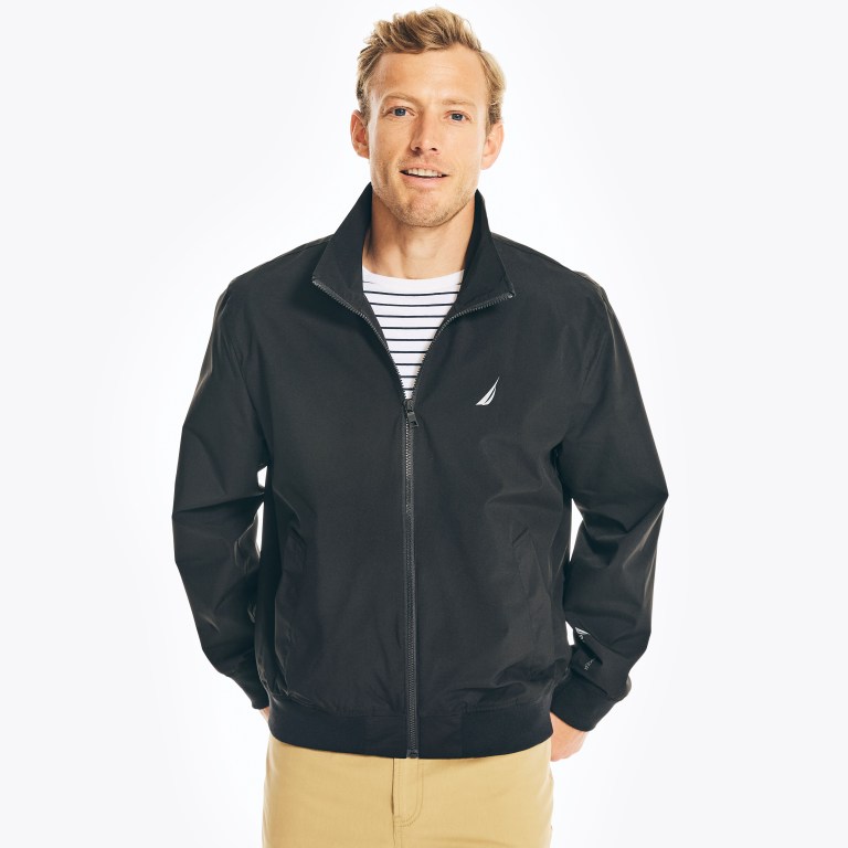 Nautica Lichtgewicht Rainbreaker Bomber Jassen Heren Zwart | Ik33zRsp