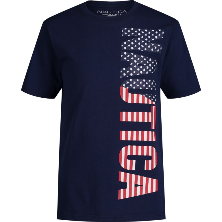 Nautica Little Americana Grafische (4-7) T-shirts Jongens Donkerblauw | S4c5mflG