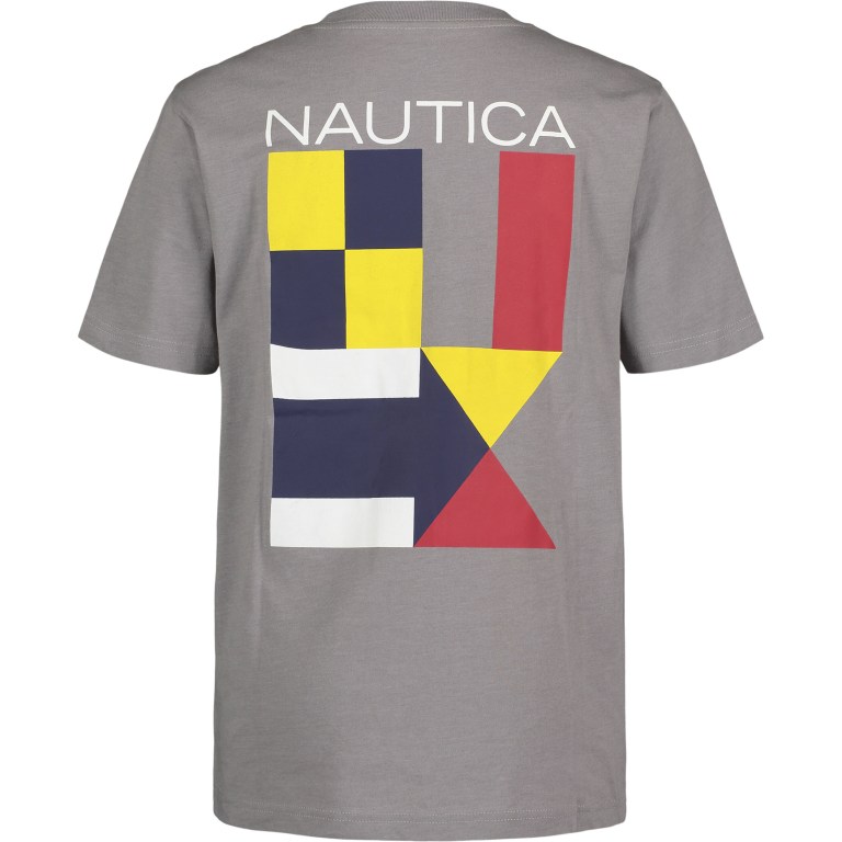 Nautica Little Flags Grafische (4-7) T-shirts Jongens Grijs | bJnlqejO