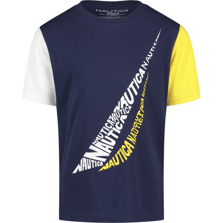 Nautica Little J-class Grafische (4-7) T-shirts Jongens Donkerblauw | QOQ7YrJh