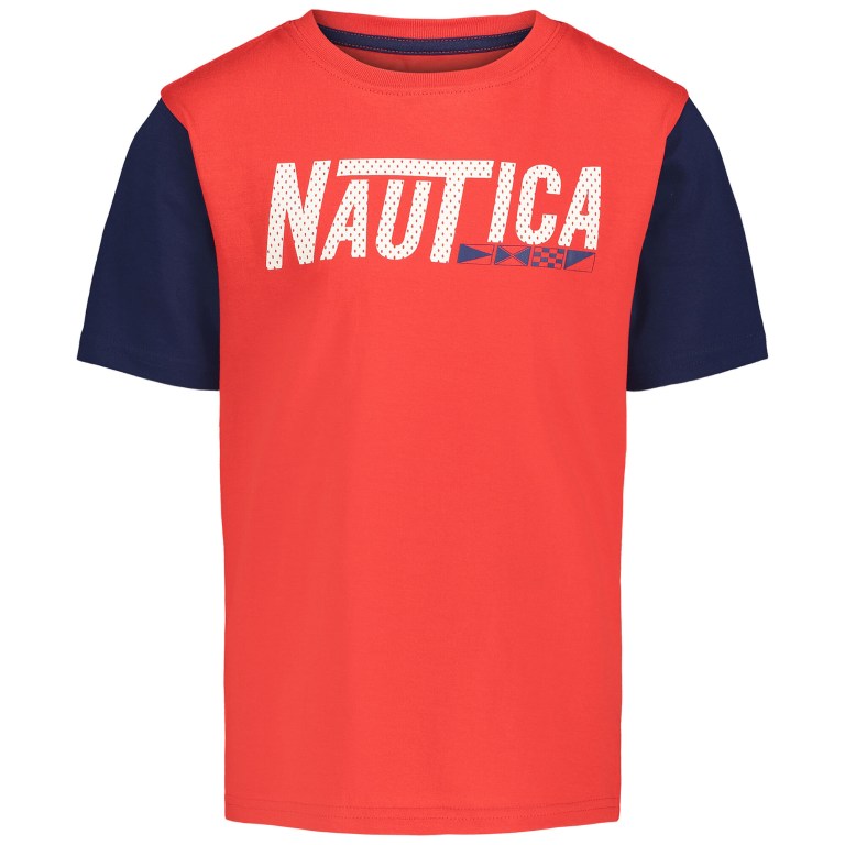 Nautica Little Nautica Mesh Logo (4-7) T-shirts Jongens Rood | pmyfKt40