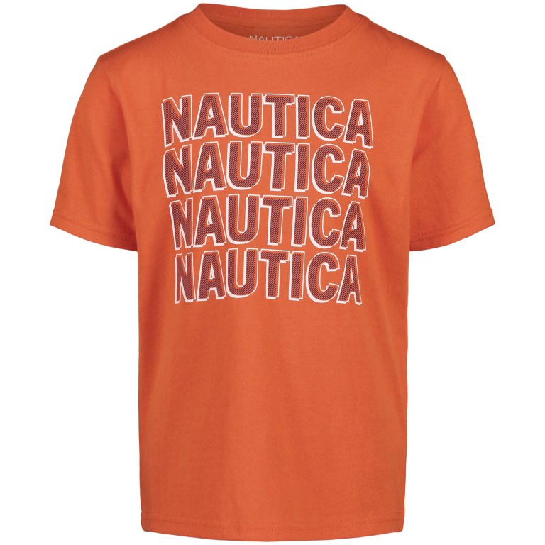 Nautica Little Shadow Grafische (4-7) T-shirts Jongens Oranje | 7HDpXodN