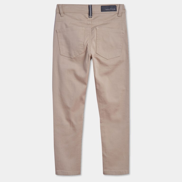 Nautica Little Skinny-fit 5-pocket Twill (4-7) Broek Jongens Donkerbruin | 3CJtHT7E