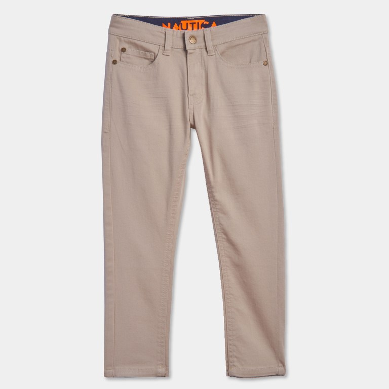 Nautica Little Skinny-fit 5-pocket Twill (4-7) Broek Jongens Donkerbruin | 3CJtHT7E