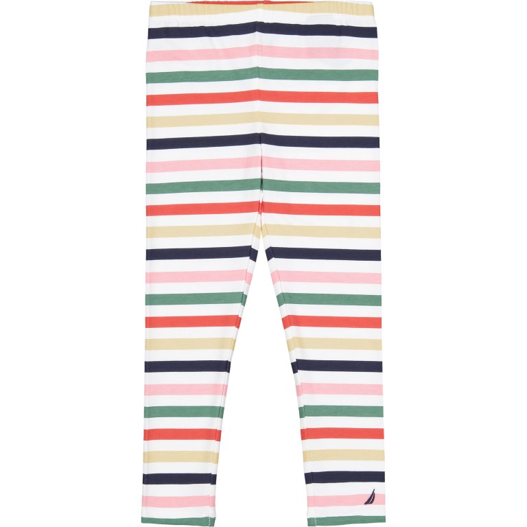 Nautica Little Striped (4-7) Leggings Meisjes Wit | KDqUbMze