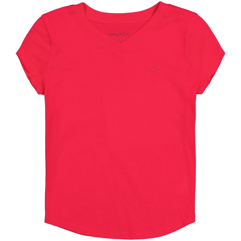 Nautica Little V-neck (4-7) T-shirts Meisjes Rood | at6QyAjA