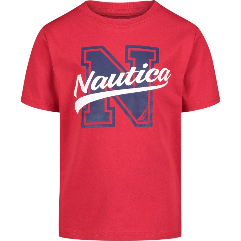 Nautica Little Varsity Logo Grafische (4-7) T-shirts Jongens Rood | tVLRYUxg