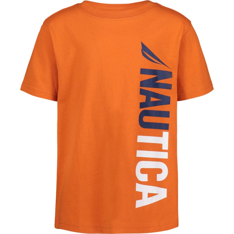 Nautica Little Vertical Logo (4-7) T-shirts Jongens Oranje | kX9Nuz84