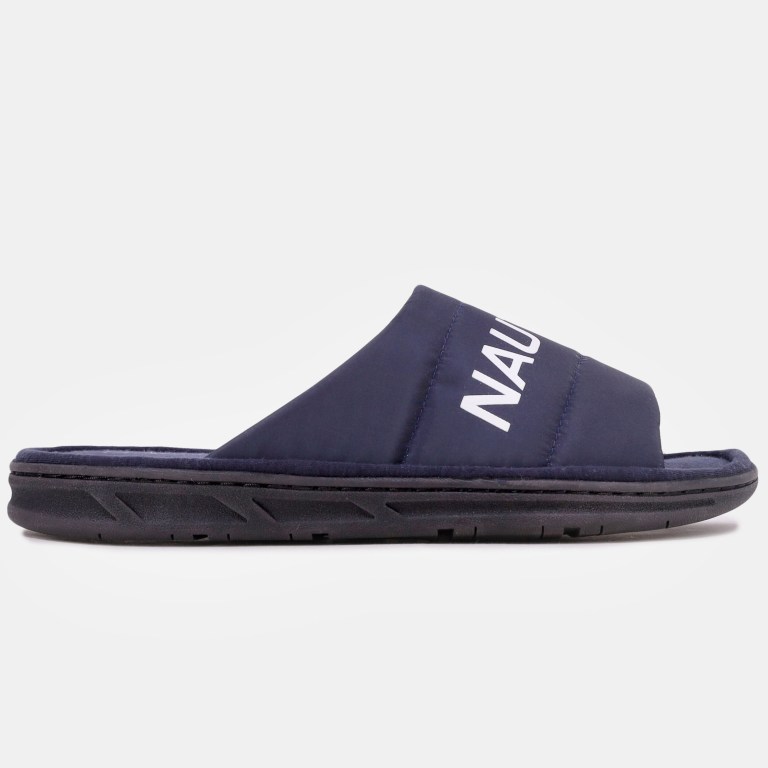 Nautica Logo Embossed Badslippers Heren Blauw | A2J2NYqN