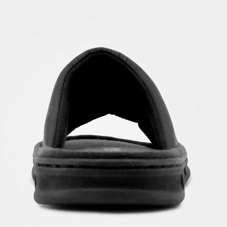 Nautica Logo Embossed Badslippers Heren Zwart | o9KaORgr