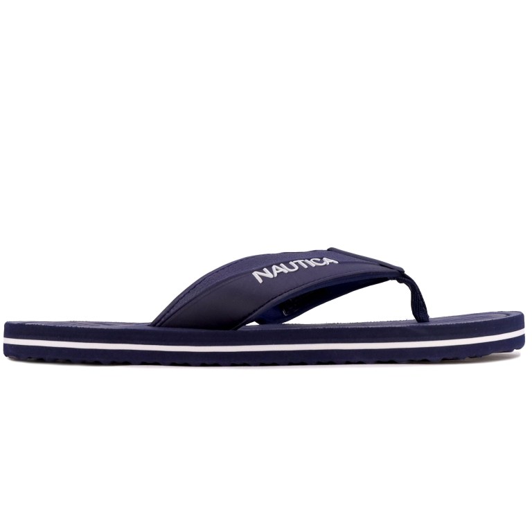 Nautica Logo String Teenslippers Heren Blauw | WZNPVq4S