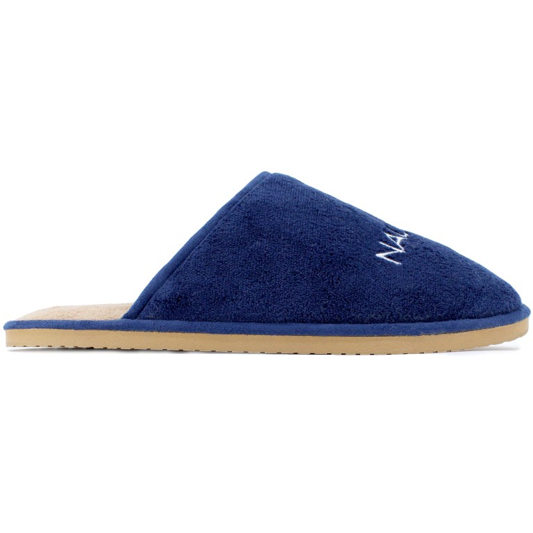 Nautica Logo Terry Slippers Heren Blauw | mNAzxwpC