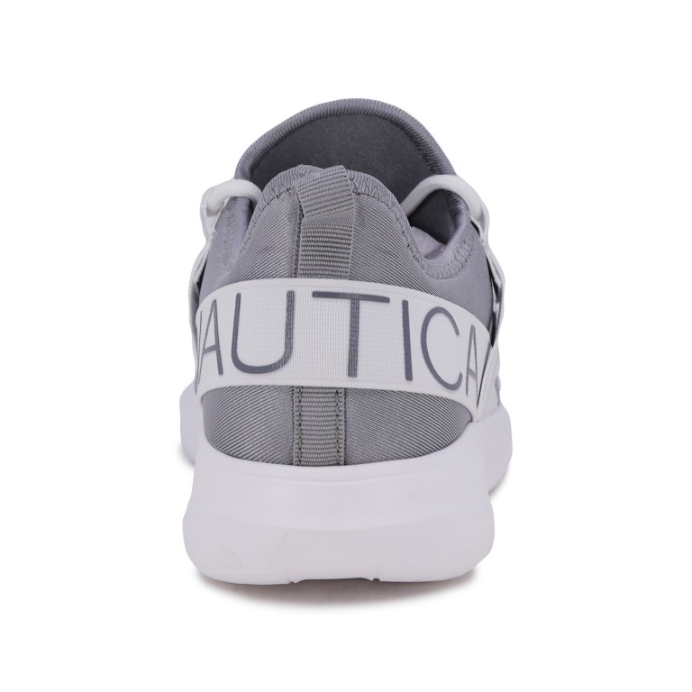 Nautica Logo-strap Mesh Sneakers Dames Grijs | 4aORhl4d