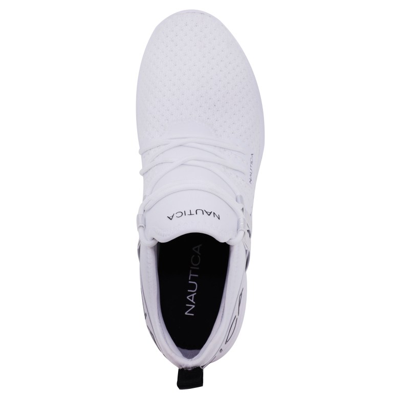 Nautica Logo-strap Mesh Sneakers Dames Wit Lichtturkoois | 6m8fSY9n