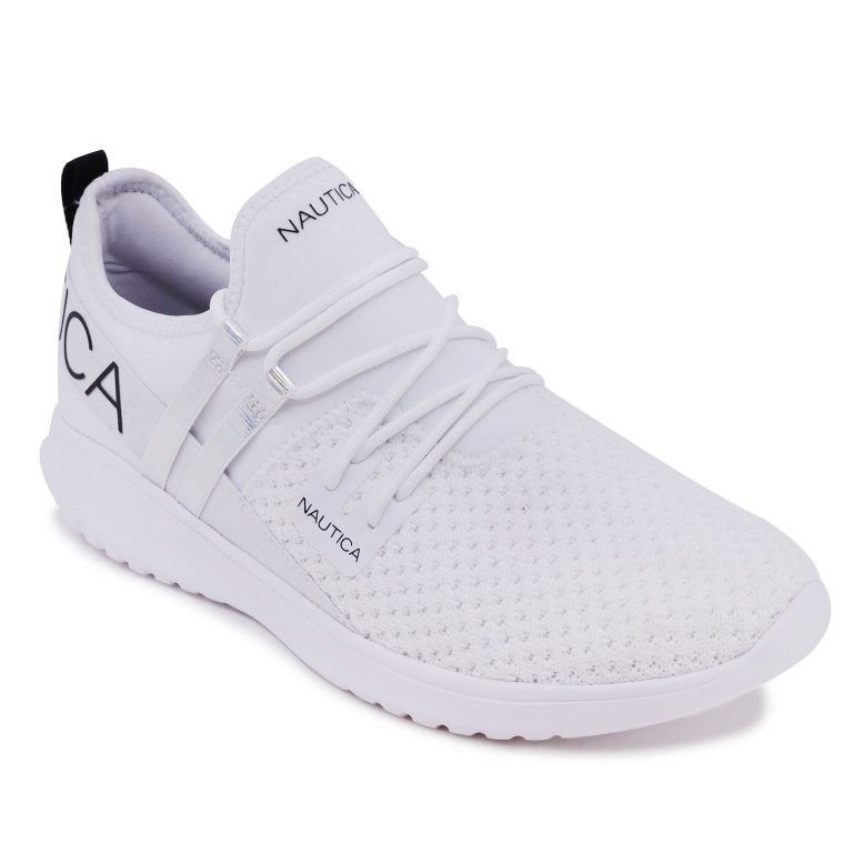 Nautica Logo-strap Mesh Sneakers Dames Wit Lichtturkoois | PUMmxREe