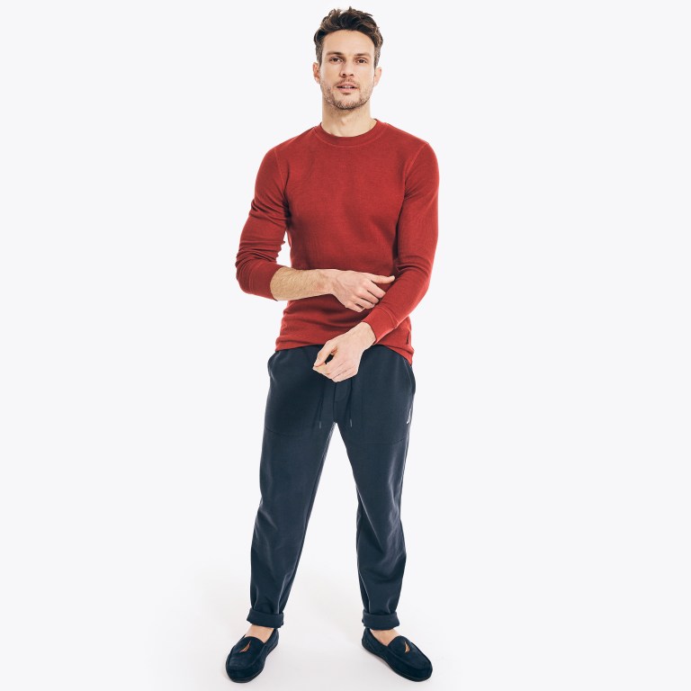 Nautica Long-sleeve Crewneck Thermal T-shirts Heren Gekleurd | phiZEi5J