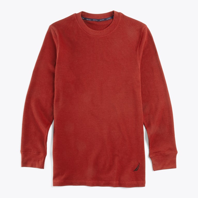 Nautica Long-sleeve Crewneck Thermal T-shirts Heren Gekleurd | phiZEi5J