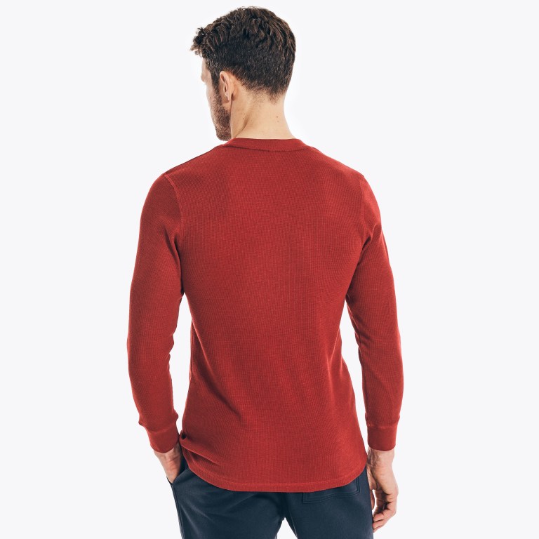 Nautica Long-sleeve Crewneck Thermal T-shirts Heren Gekleurd | phiZEi5J