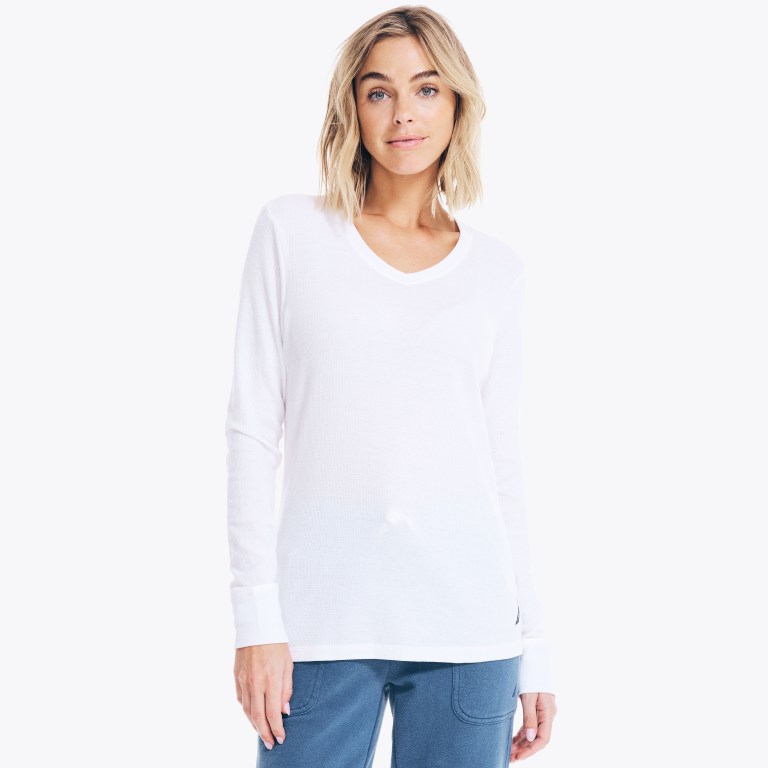 Nautica Long-sleeve V-neck Thermal Base Layer Dames Lichtgeel | z9vVsFBp