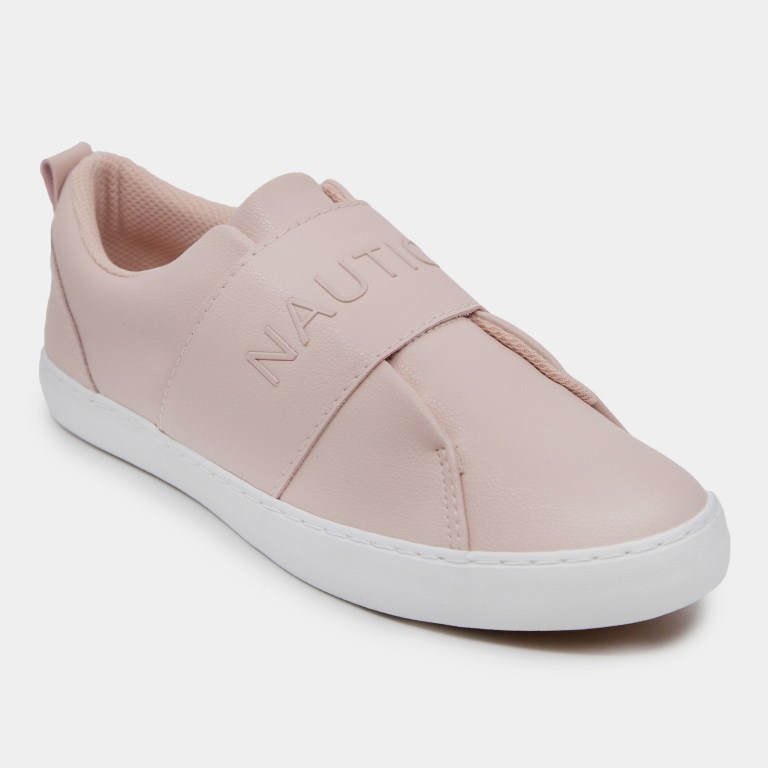 Nautica Marigold Embossed Logo Sneakers Dames Dieprood | nSWUrfTg