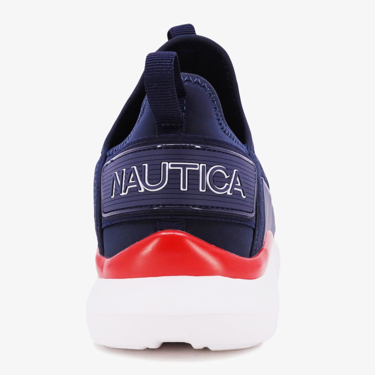 Nautica Mesh Embossed Logo Sneakers Heren Donkerblauw | 4irlRTOL