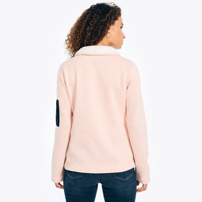 Nautica Mock-neck Fleece Jassen Dames Bordeaux | aVCepQAz