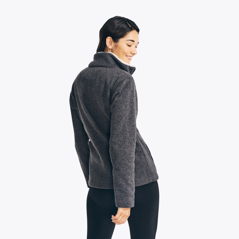 Nautica Mock-neck Fleece Sweatshirts Dames Zwart | cKVaVM6A