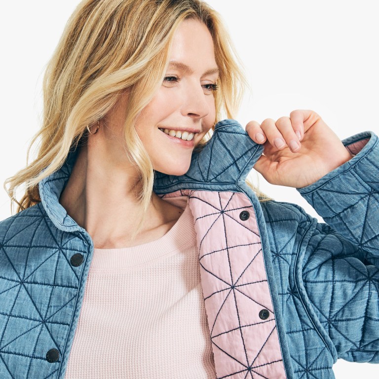 Nautica Nautica Co. Quilted Twill Jassen Dames Blauw | q107ngyj