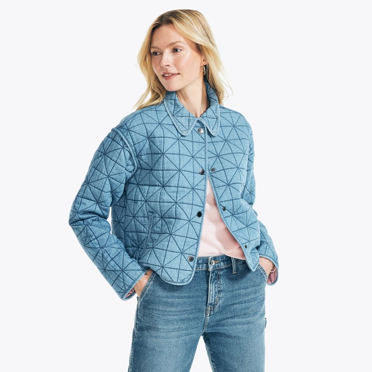 Nautica Nautica Co. Quilted Twill Jassen Dames Blauw | q107ngyj