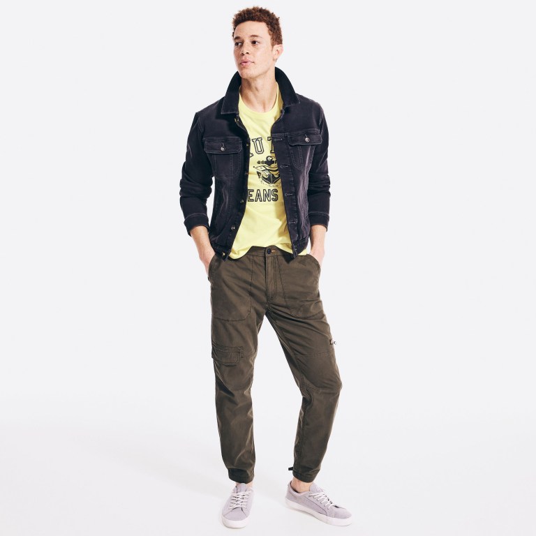 Nautica Nautica Co. Sustainably Crafted Denim Jassen Heren Wit Lichtturkoois | Gkdiixud