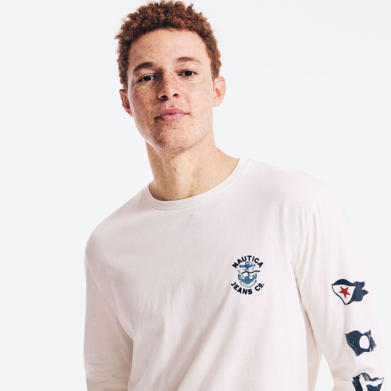 Nautica Nautica Co. Sustainably Crafted Grafische Long-sleeve T-shirts Heren Room | XBlJaXt7