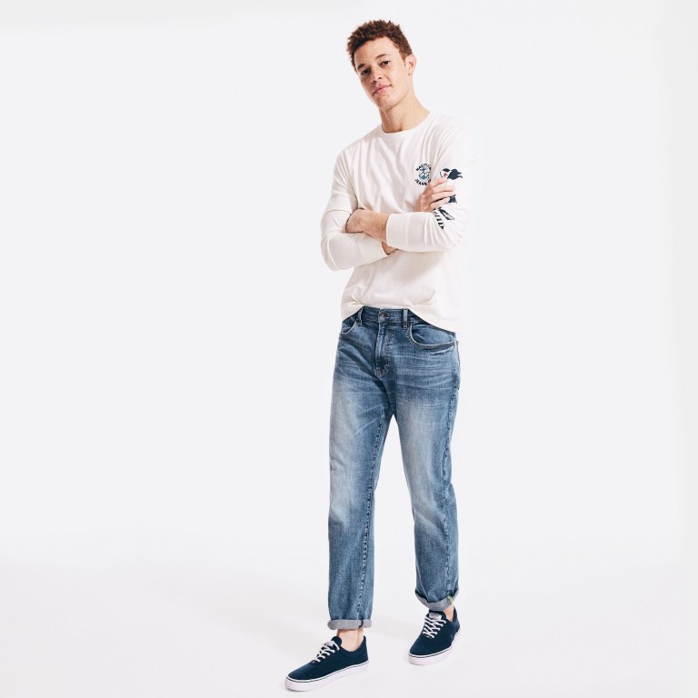 Nautica Nautica Co. Sustainably Crafted Grafische Long-sleeve T-shirts Heren Room | XBlJaXt7