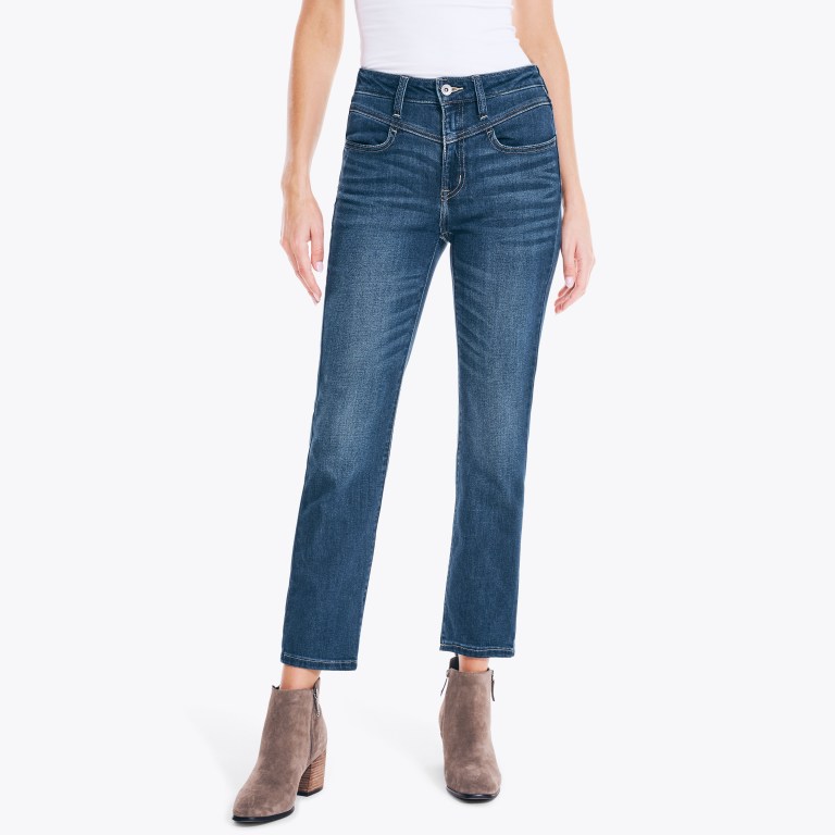 Nautica Nautica Co. True Soft High-rise Straight Denim Jeans Dames Gekleurd | Bw5iESXP