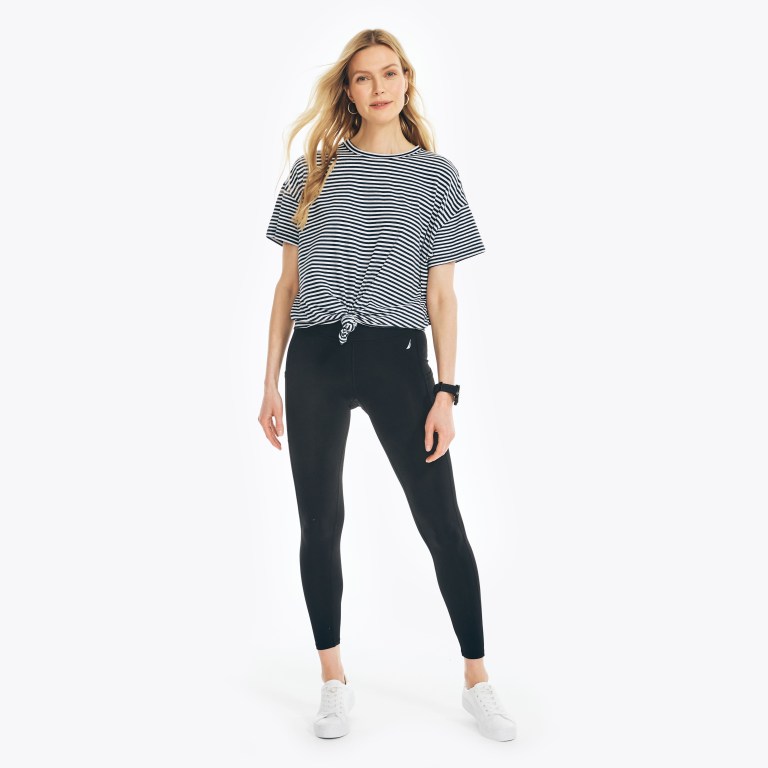 Nautica Navtech High-waisted Sweatshirts Dames Zwart | DomBNVdT