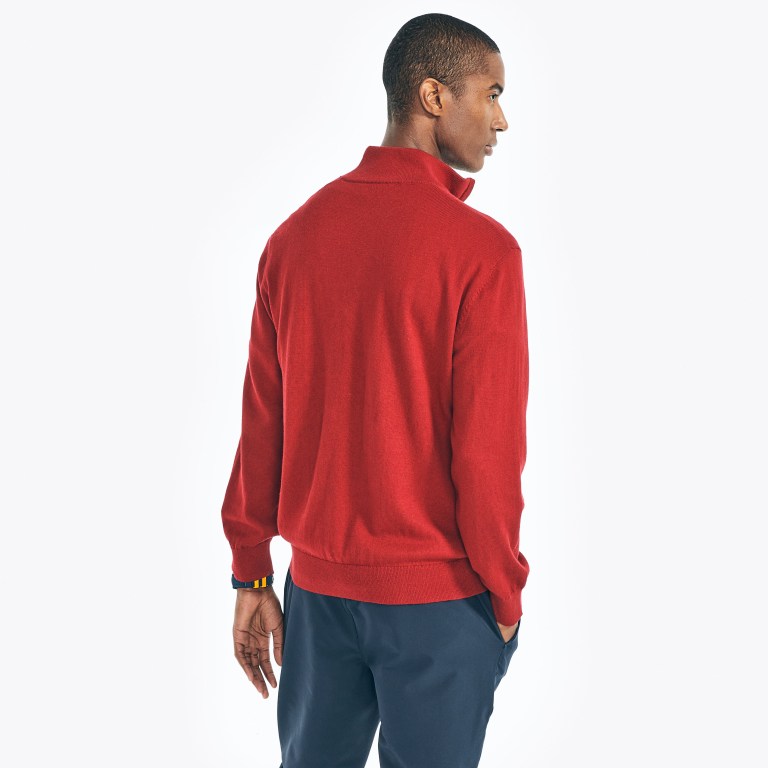 Nautica Navtech Quarter-zip Truien Heren Rood | 4Fsn5tYk