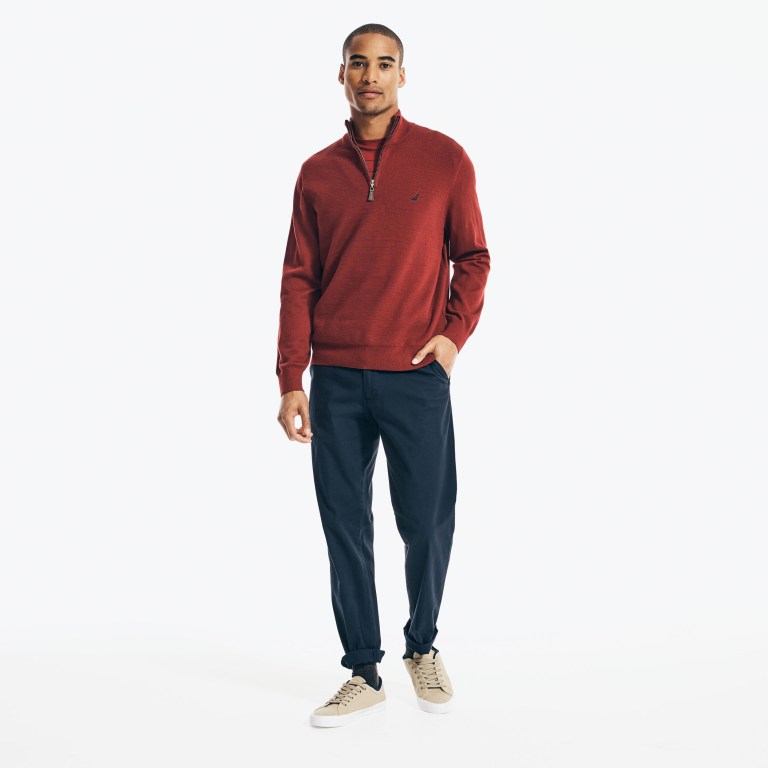 Nautica Navtech Quarter-zip Truien Heren Rood | EBaJ0zwq