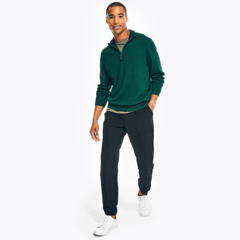 Nautica Navtech Quarter-zip Truien Heren Groen | EXlw7a5P