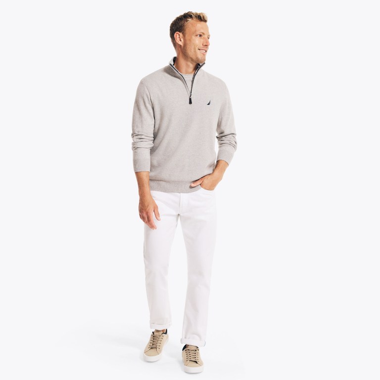 Nautica Navtech Quarter-zip Truien Heren Grijs | gVN3jjjx