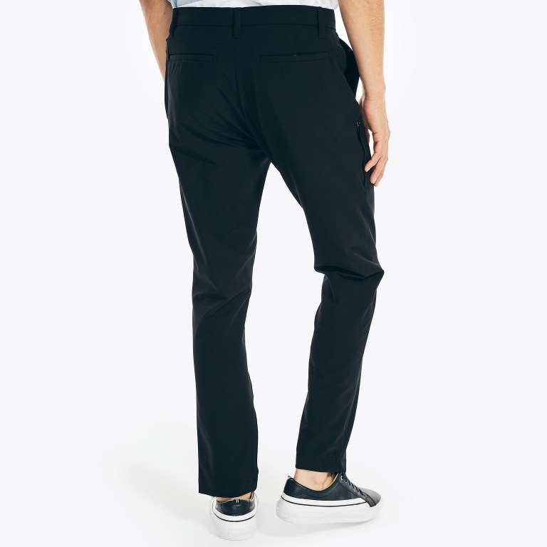 Nautica Navtech Slim Fit Traveler Broek Heren Zwart | 2CMokxxa