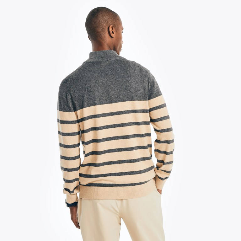 Nautica Navtech Striped Quarter-zip Truien Heren Gekleurd | 6DM5ifjs