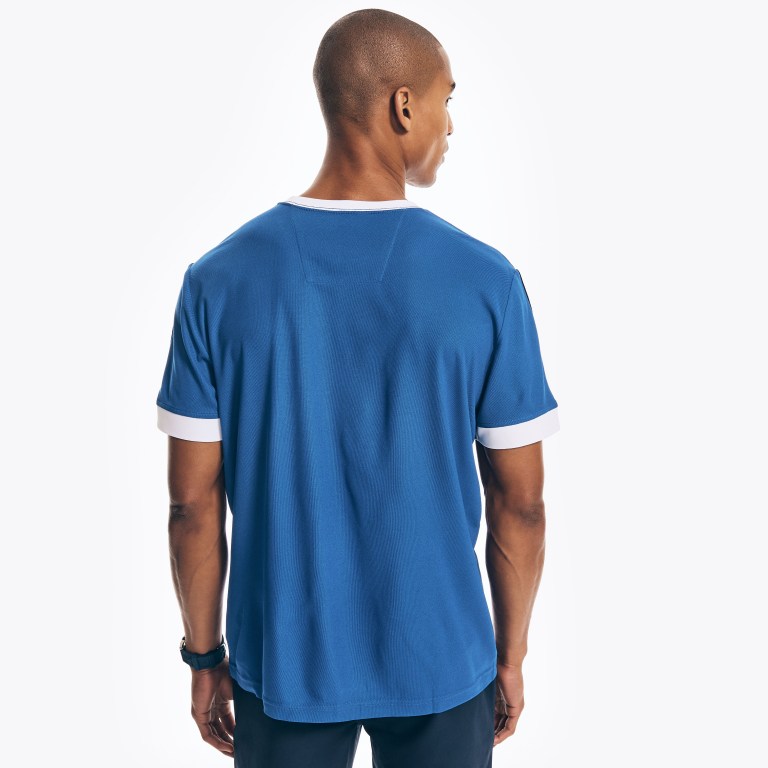 Nautica Navtech Sustainably Crafted Crewneck T-shirts Heren Diepblauw | JFzWqBUs