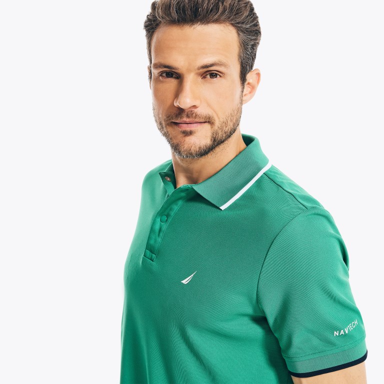 Nautica Navtech Sustainably Crafted Klassieke Fit Poloshirt Heren Freshlime | nA2pit10