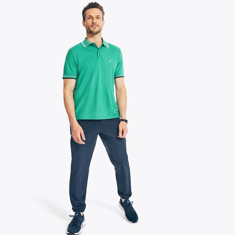 Nautica Navtech Sustainably Crafted Klassieke Fit Poloshirt Heren Freshlime | nA2pit10