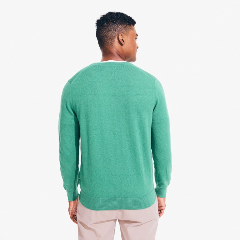 Nautica Navtech V-neck Truien Heren Groen | 8jbtXXrm