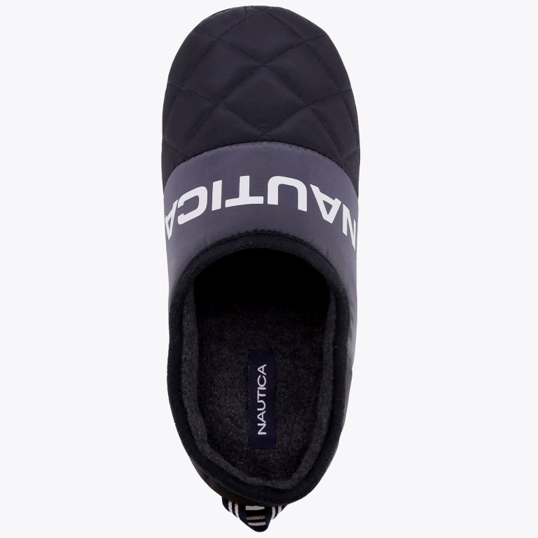 Nautica Nylon Fleece-lined Slippers Heren Zwart | eMIJ04wc